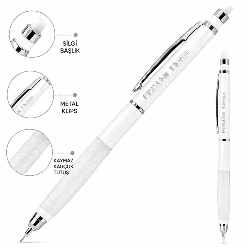 Pensan IQ Plus 0.7 mm Beyaz Versatil Kalem