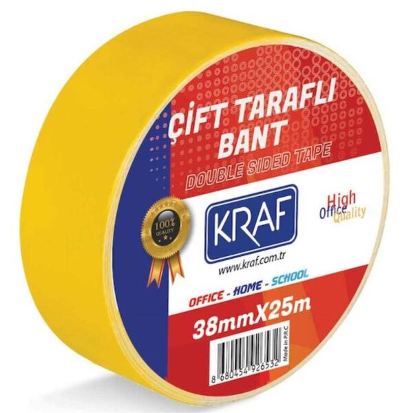Kraf Çift Taraflı Bant 38Mm X 25M 2538G