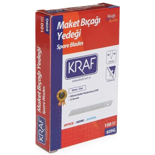 Kraf Maket Bıçağı Yedeği Dar 100 Lü 609G
