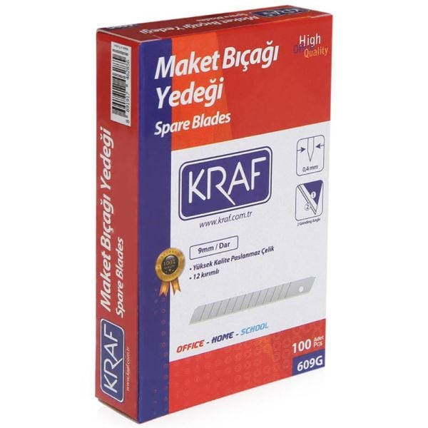 Kraf Maket Bıçağı Yedeği Dar 100 Lü 609G