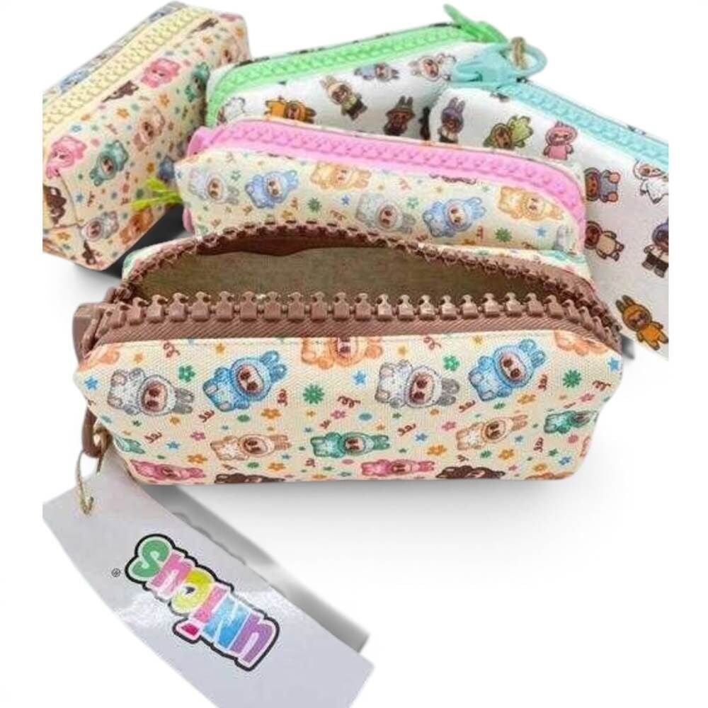Unicus Big Zip Monster Desenli Kanvas Kalem Çantası 1145