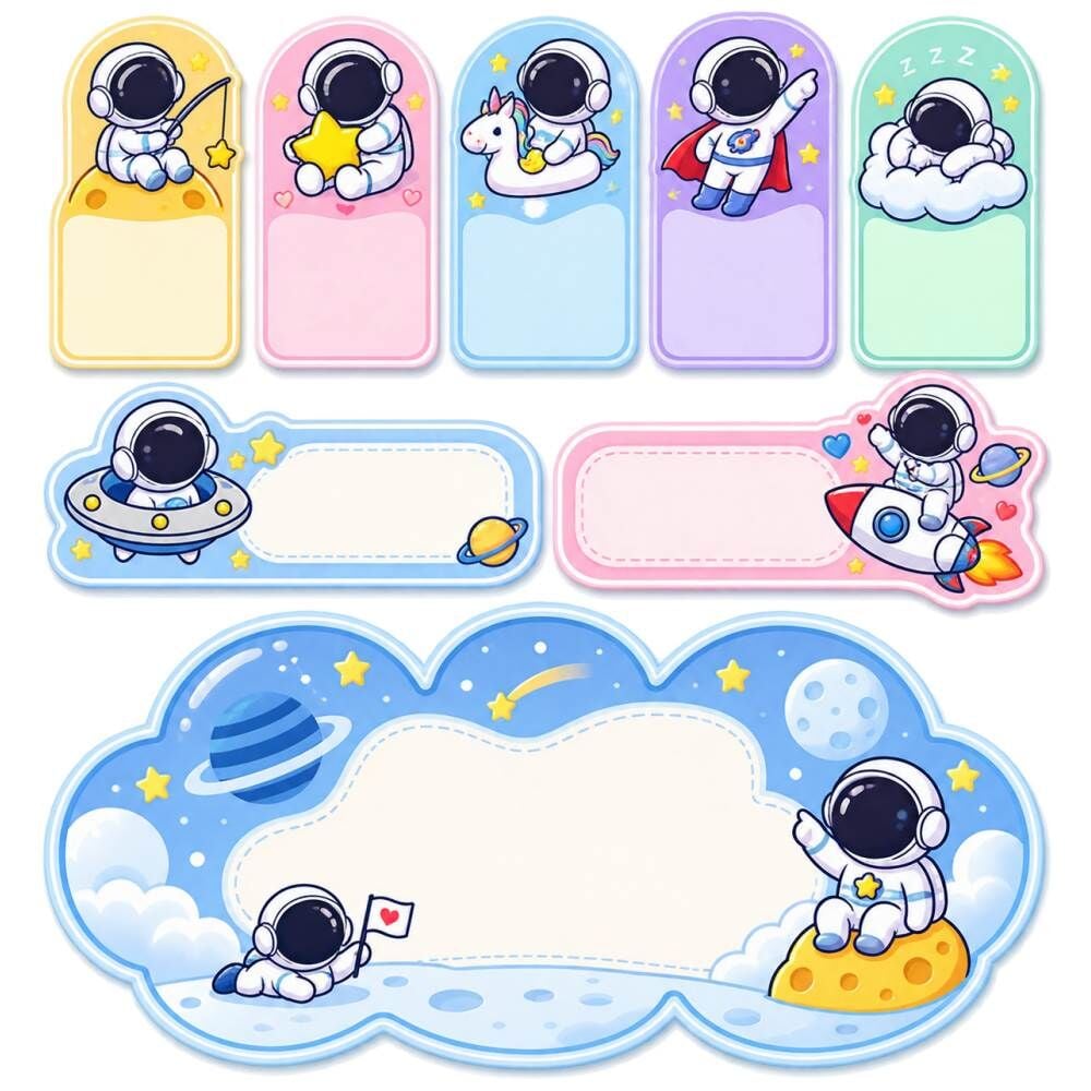 Astronot Sticker Note N1747-1748-1772-1754