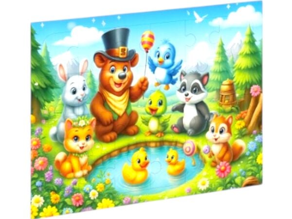 Sevimli Hayvanlar 3508 24 Parça Ahşap Puzzle