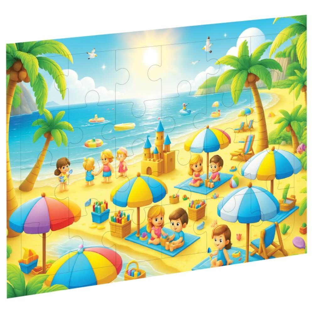 Minyatür Plaj 3503 24 Parça Ahşap Puzzle