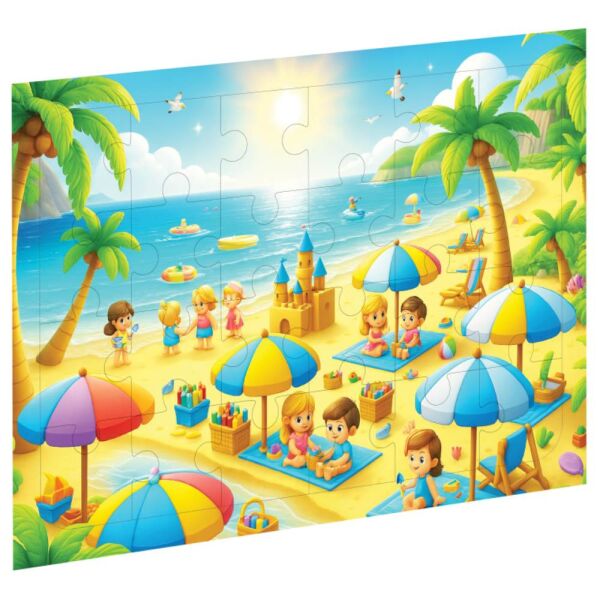 Minyatür Plaj 3503 24 Parça Ahşap Puzzle