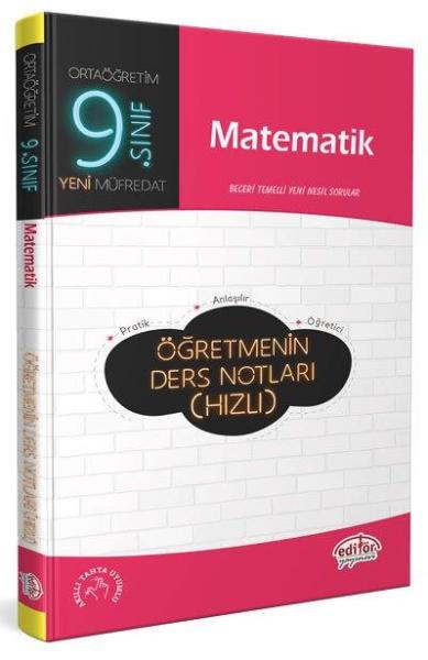 Editör 9.Sınıf Matematik Hızlı Konu Anlatımlı