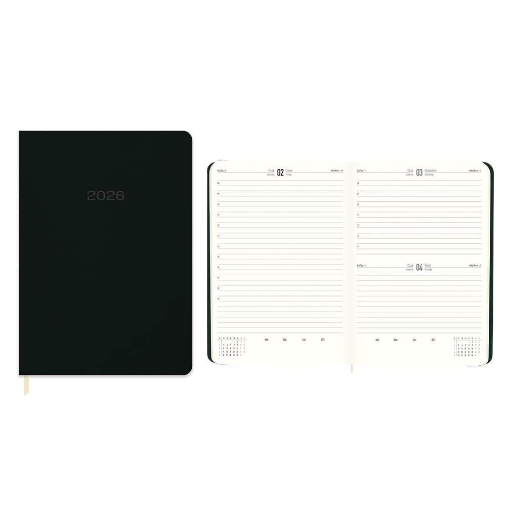 Keskin 2026 16x24 Termo Deri Siyah Günlük Ajanda