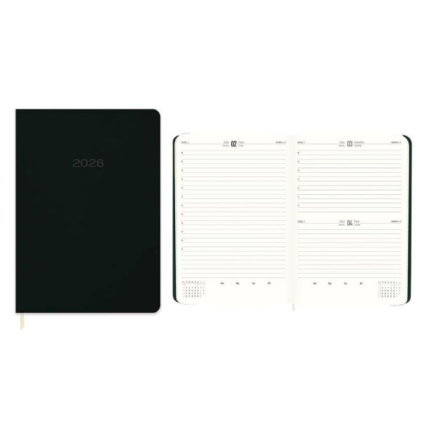 Keskin 2026 16x24 Termo Deri Siyah Günlük Ajanda