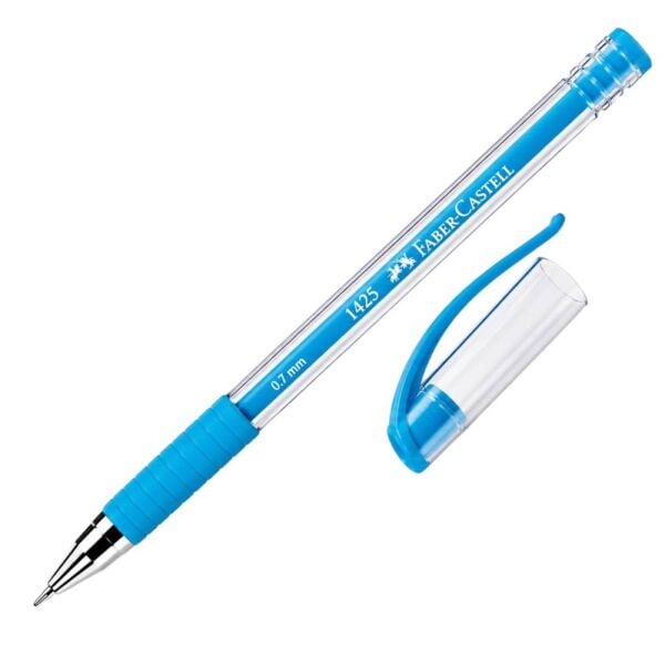 Faber Castell 1425 Renkli Tükenmez Kalem 07 mm Açık Mavi