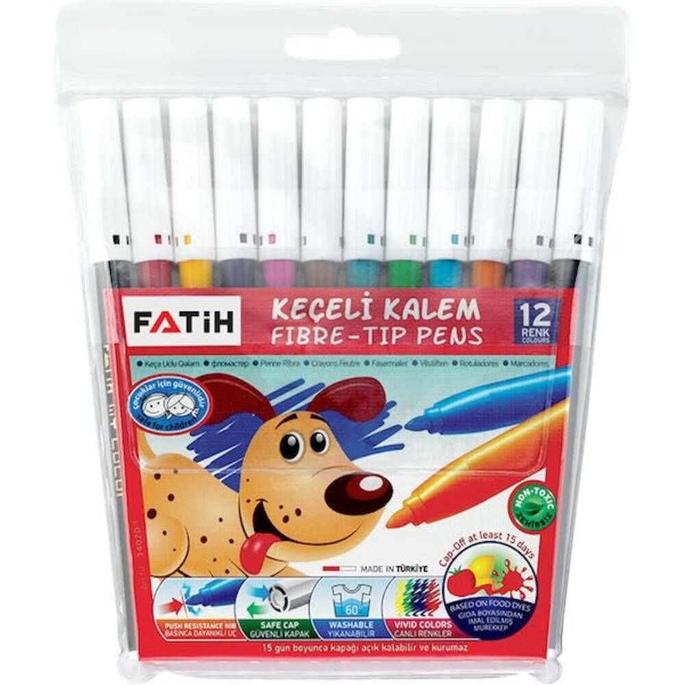 Fatih Keçeli Kalem 12 Renk 34020