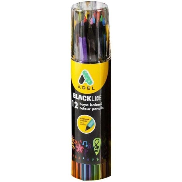 Adel Kuru Boya 12 Renk Blackline Tüp 05000