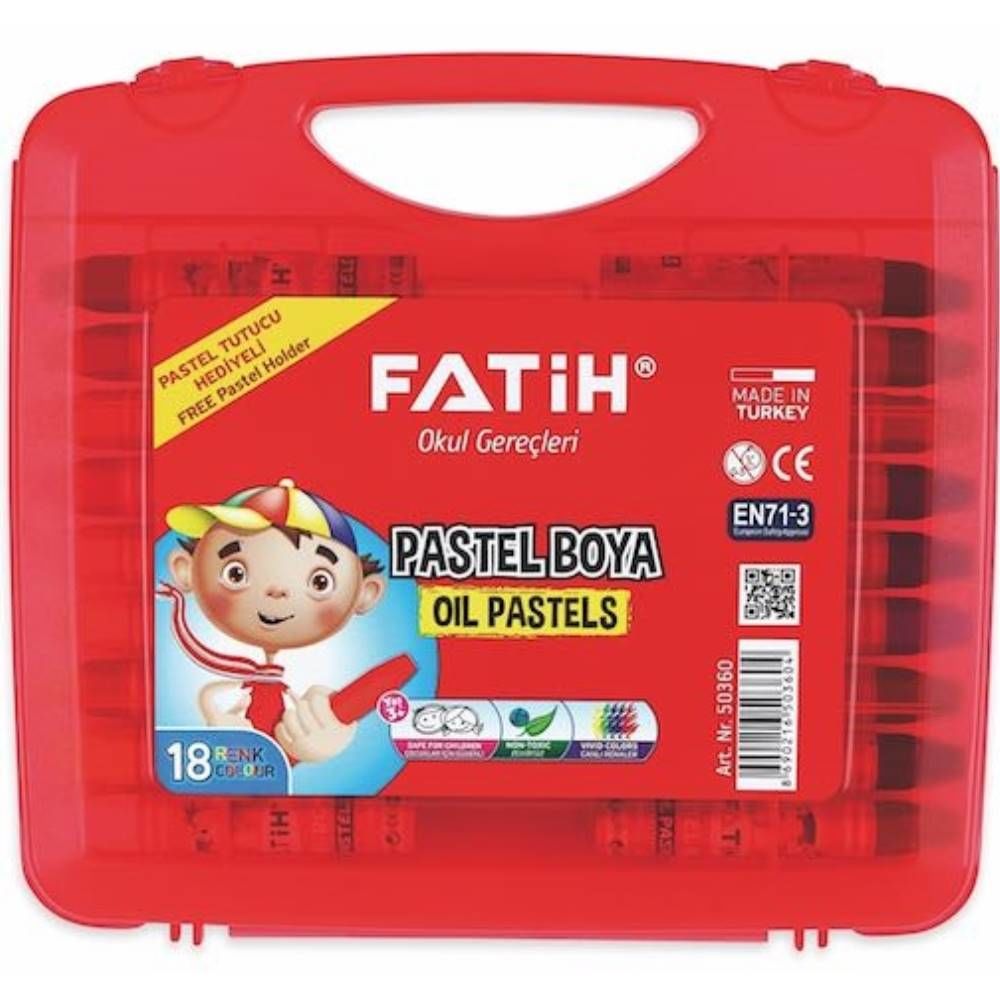 Fatih Pastel Boya 18 Renk King Size Çantalı 50360
