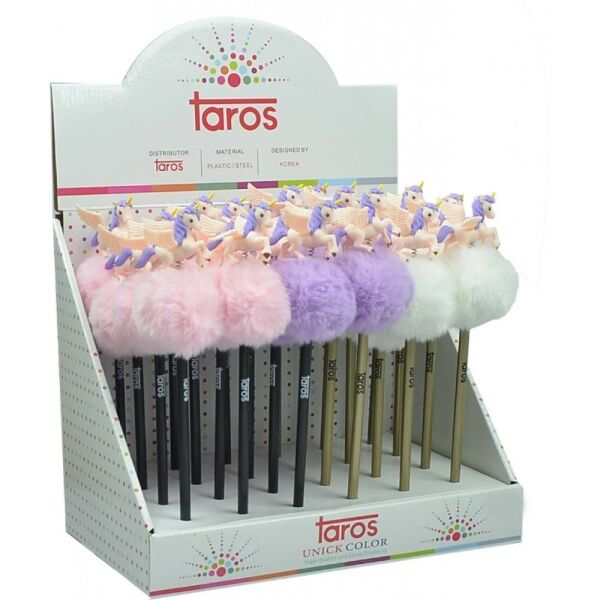 Taros Unic Color Unicorn Tepeli Pon Pon Başlıklı Kurşun Kalem 7772