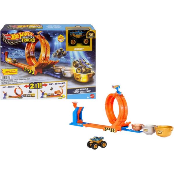Hot Wheels Monster Trucks Döngü ve Takla Bigfoot Oyun Parkuru JBX64
