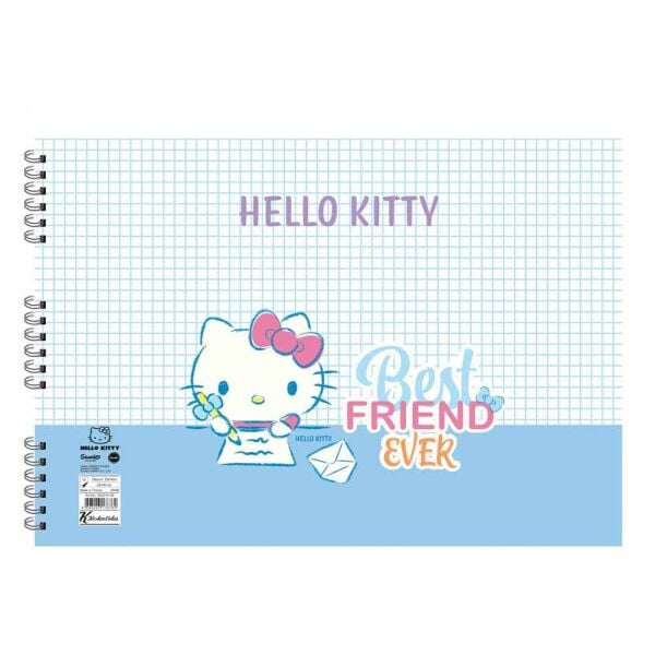 Hello Kitty 25x35 15 Yaprak Spiralli Resim Defteri 300215-13