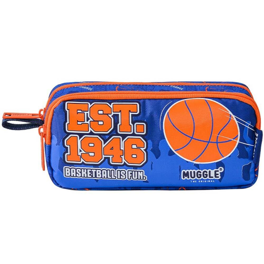 Muggle Basket Is Fun 2 Bölmeli Mavi Kalem Çantası MU-9192