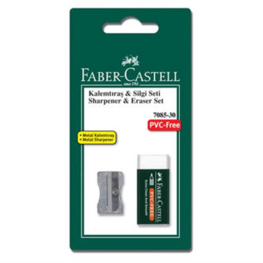 Faber Castell Silgi ve Metal Kalemtraş 2 li Blister 185685