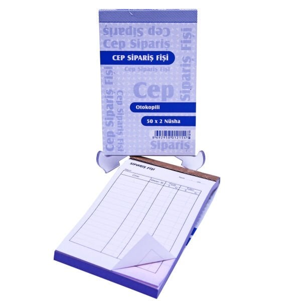 Özkan Cep Sipariş Fişi Otokopili 50x2 Nüsha No:2 M1216 1215
