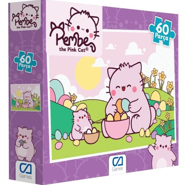Pembe Kedi 5336 60 Parça Puzzle