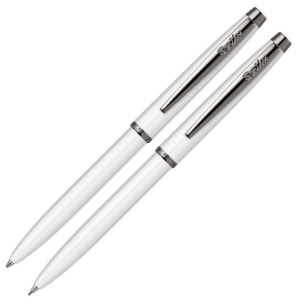 Scrikss 108 Prestige Tükenmez + Versatil Kalem Seti Beyaz