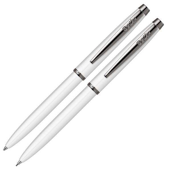 Scrikss 108 Prestige Tükenmez + Versatil Kalem Seti Beyaz