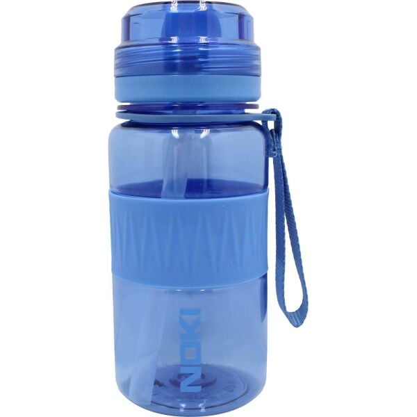 Noki Kids Tritan Pipetli Silikon Kemerli 400 ml Matara T0113-130 Mavi