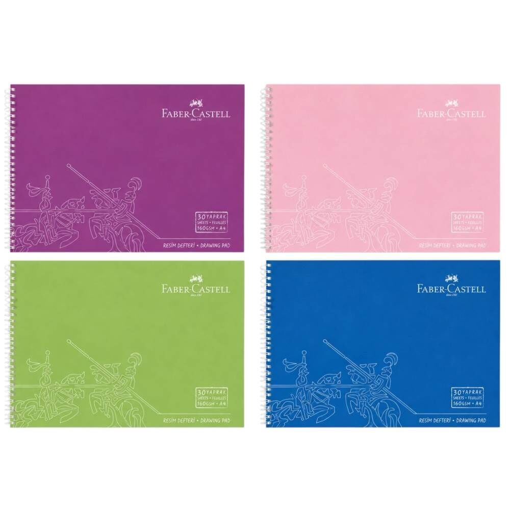 Faber Castell Spiralli Resim Defteri 25x35 30 Yaprak Plastik Kapak 400036
