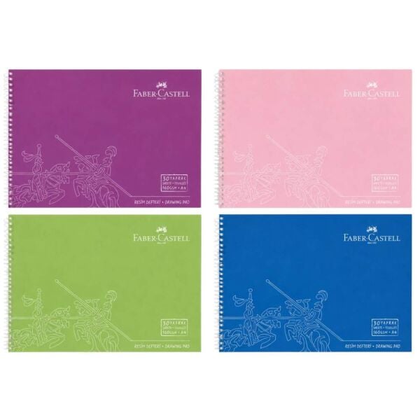 Faber Castell Spiralli Resim Defteri 25x35 30 Yaprak Plastik Kapak 400036