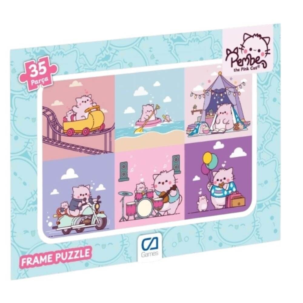Pembe Kedi 5334 35 Parça Puzzle