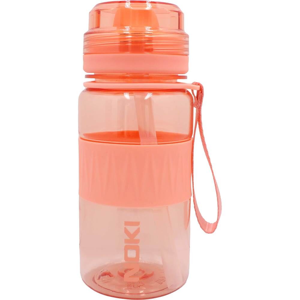 Noki Kids Tritan Pipetli Silikon Kemerli 400 ml Matara T0113-040 Turuncu