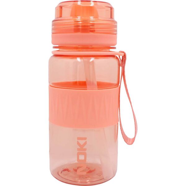 Noki Kids Tritan Pipetli Silikon Kemerli 400 ml Matara T0113-040 Turuncu