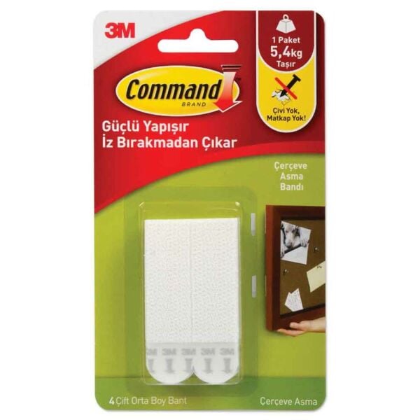 3M Command Askı Cırt Cırt Bant Ortaboy 4Lü 17201-4