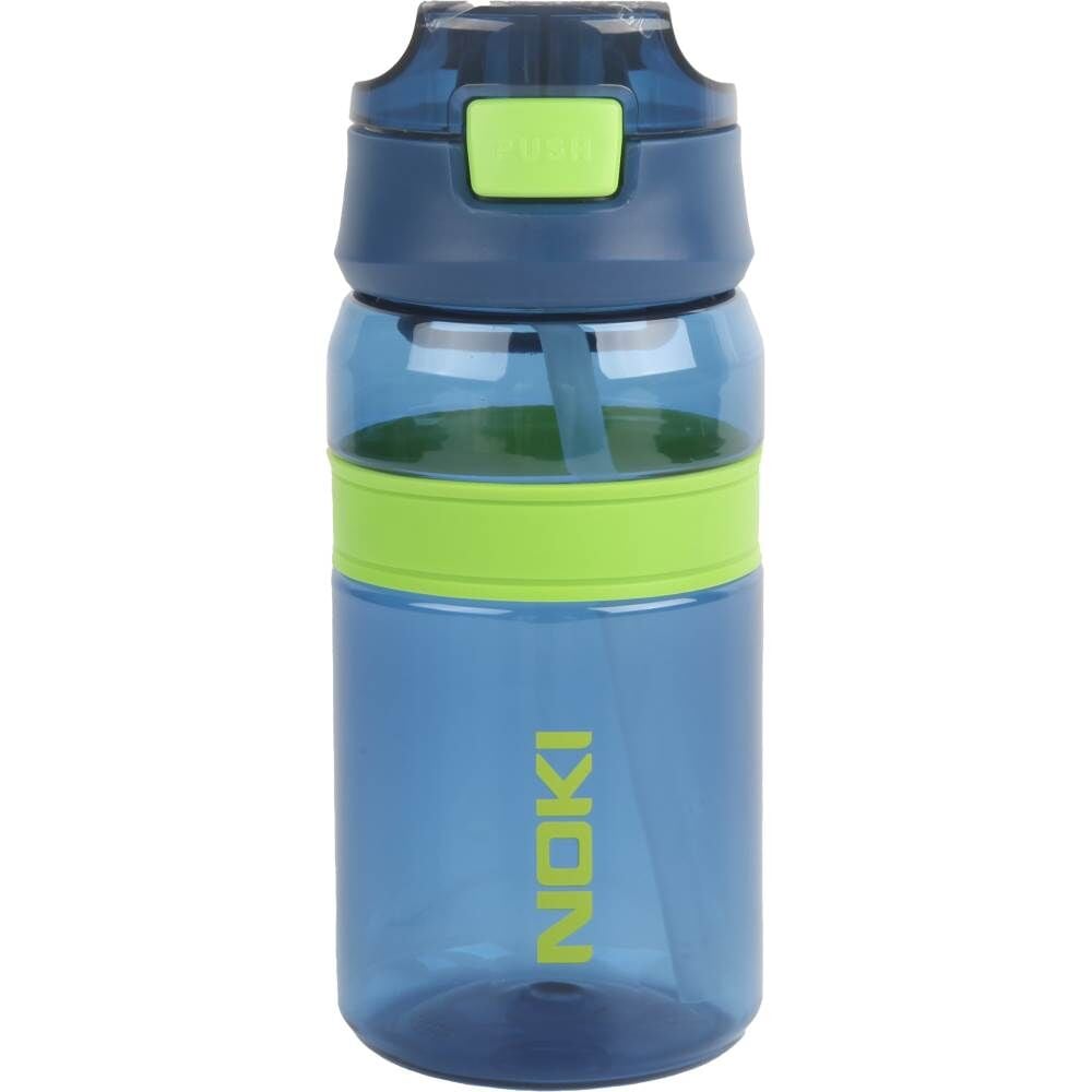 Noki Tritan Pipetli Silikon Kemerli 550 ml Matara T0119-130 Mavi