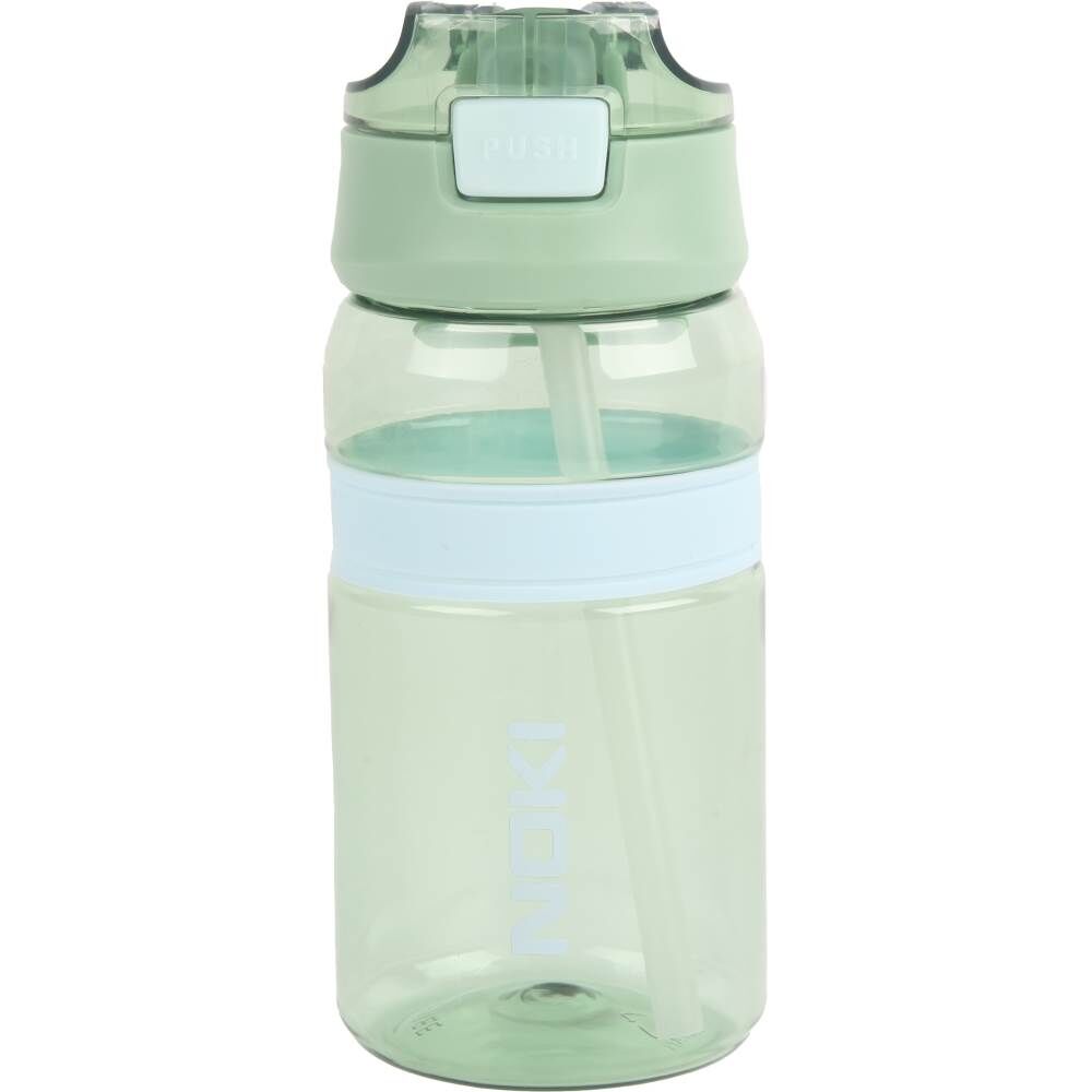 Noki Tritan Pipetli Silikon Kemerli 550 ml Matara T0119-160 Yeşil