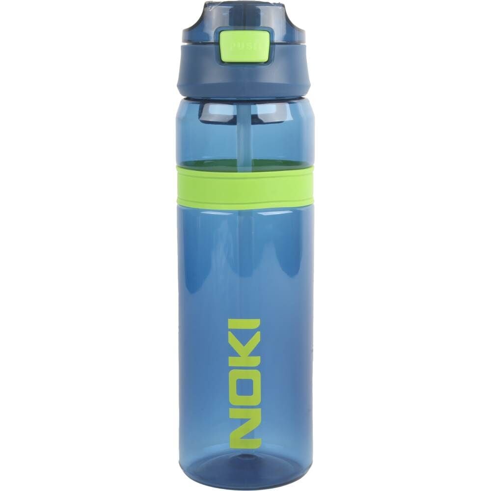 Noki Tritan Pipetli Silikon Kemerli 850 ml Matara T0120-130 Mavi
