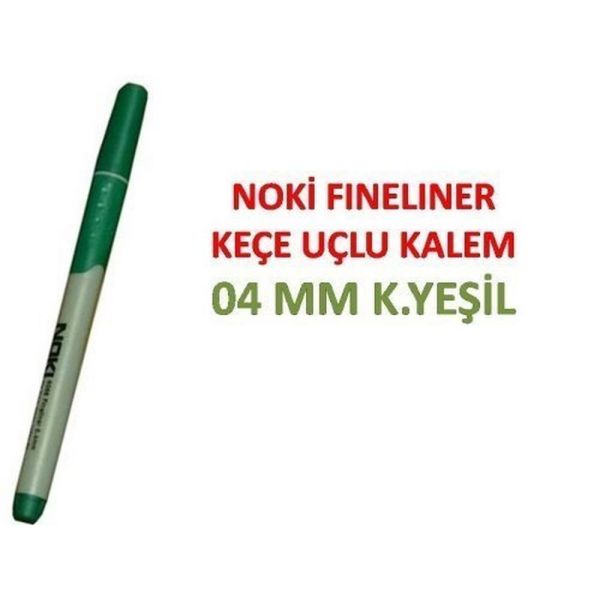 Noki Fineliner Keçe Uçlu Kalem 04 mm Koyu Yeşil 6068-160