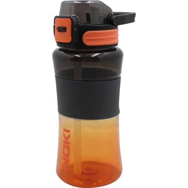 Noki Tritan Pipetli Silikon Kemerli 700 ml Matara T0115-040 Siyah Turuncu