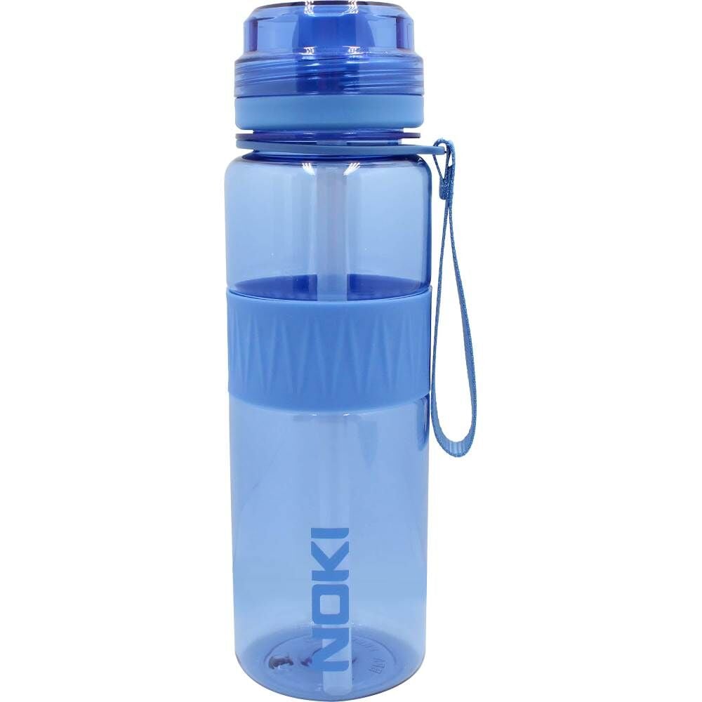 Noki Tritan Pipetli Silikon Kemerli 590 ml Matara T0114-130 Mavi