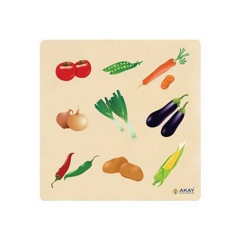 Akay Ahşap Puzzle Sebzeler 9 Parça 30x30 GK014B