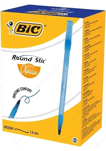 Bic Round Stick Tükenmez Kalem 1.0 mm 60 lı Mavi 921403