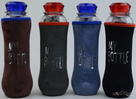 Mybottle Cam Matara Kılıflı Kristal Kapak 600 ML