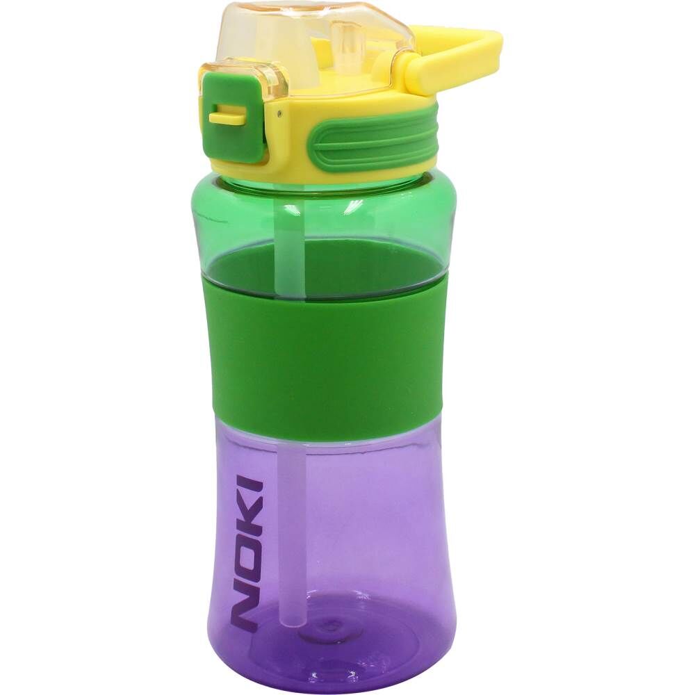 Noki Tritan Pipetli Silikon Kemerli 700 ml Matara T0115-160 Yeşil Mor
