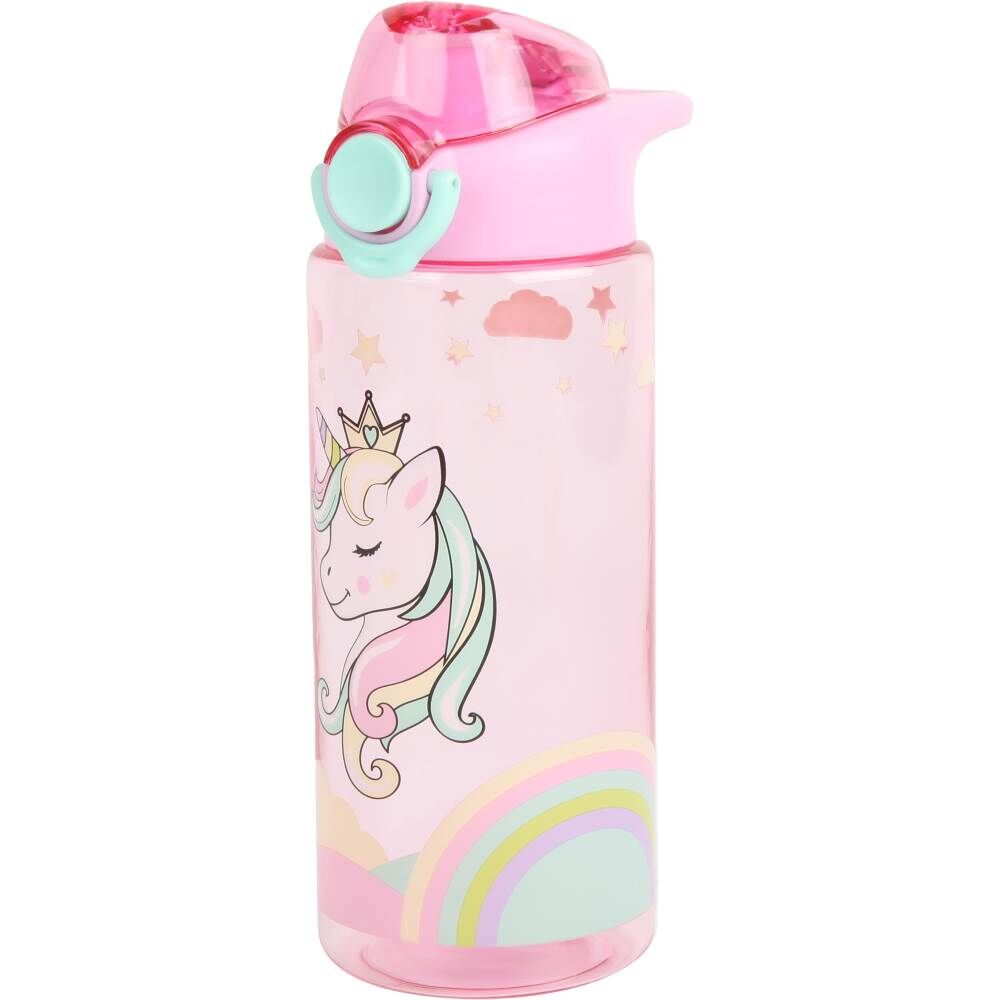 Noki Kids Tritan Auto Kapak Taşıma Kulplu 500 ml Matara T0123-060 Açık Pembe