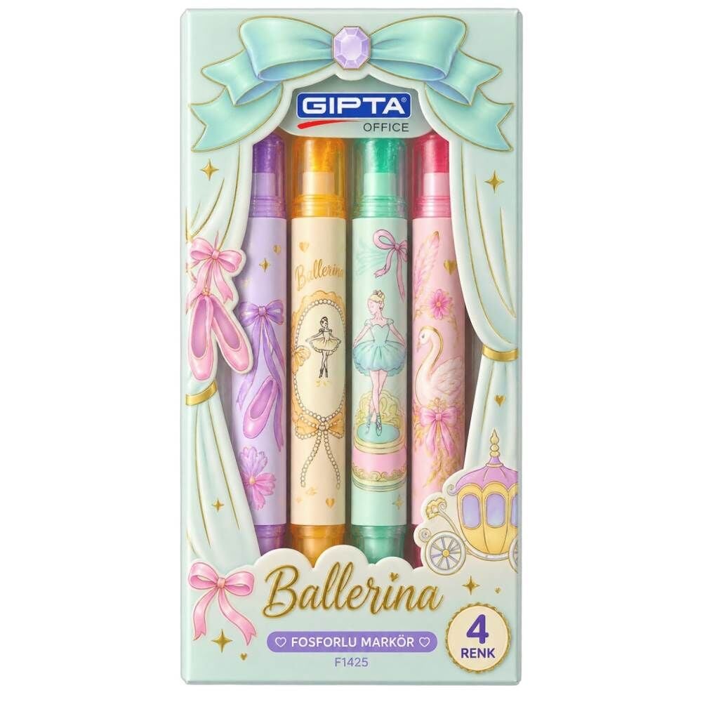 Ballerina 1425 4 Renk Kokulu Fosforlu Kalem