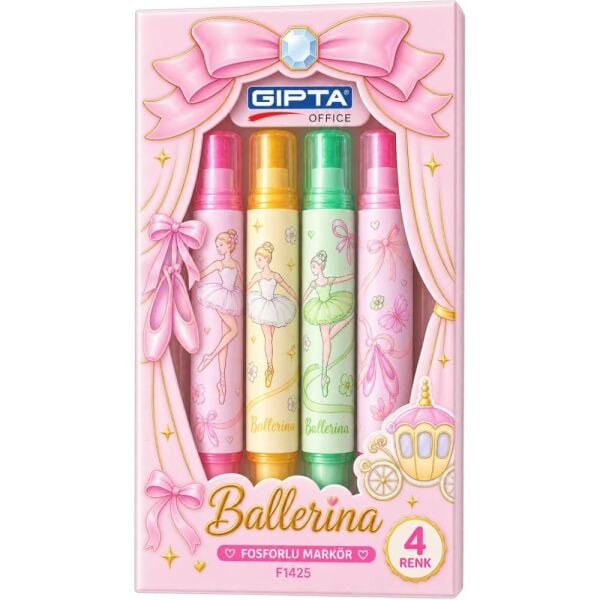 Ballerina 1425 4 Renk Kokulu Fosforlu Kalem