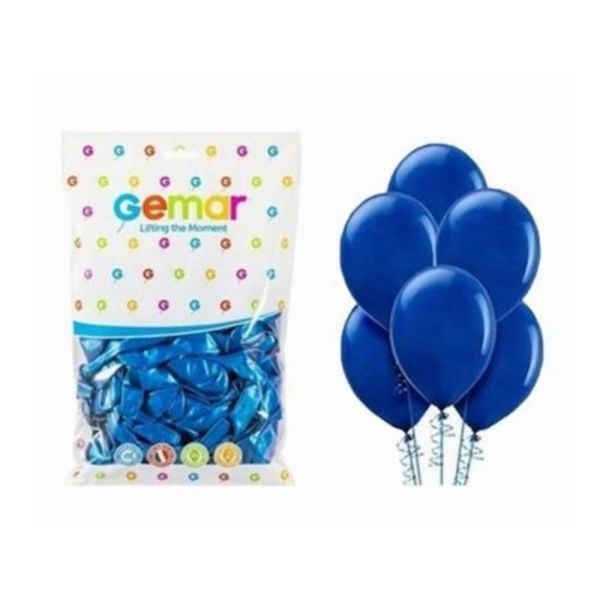Gemar 10'' 26 cm 100 lü Mavi Balon