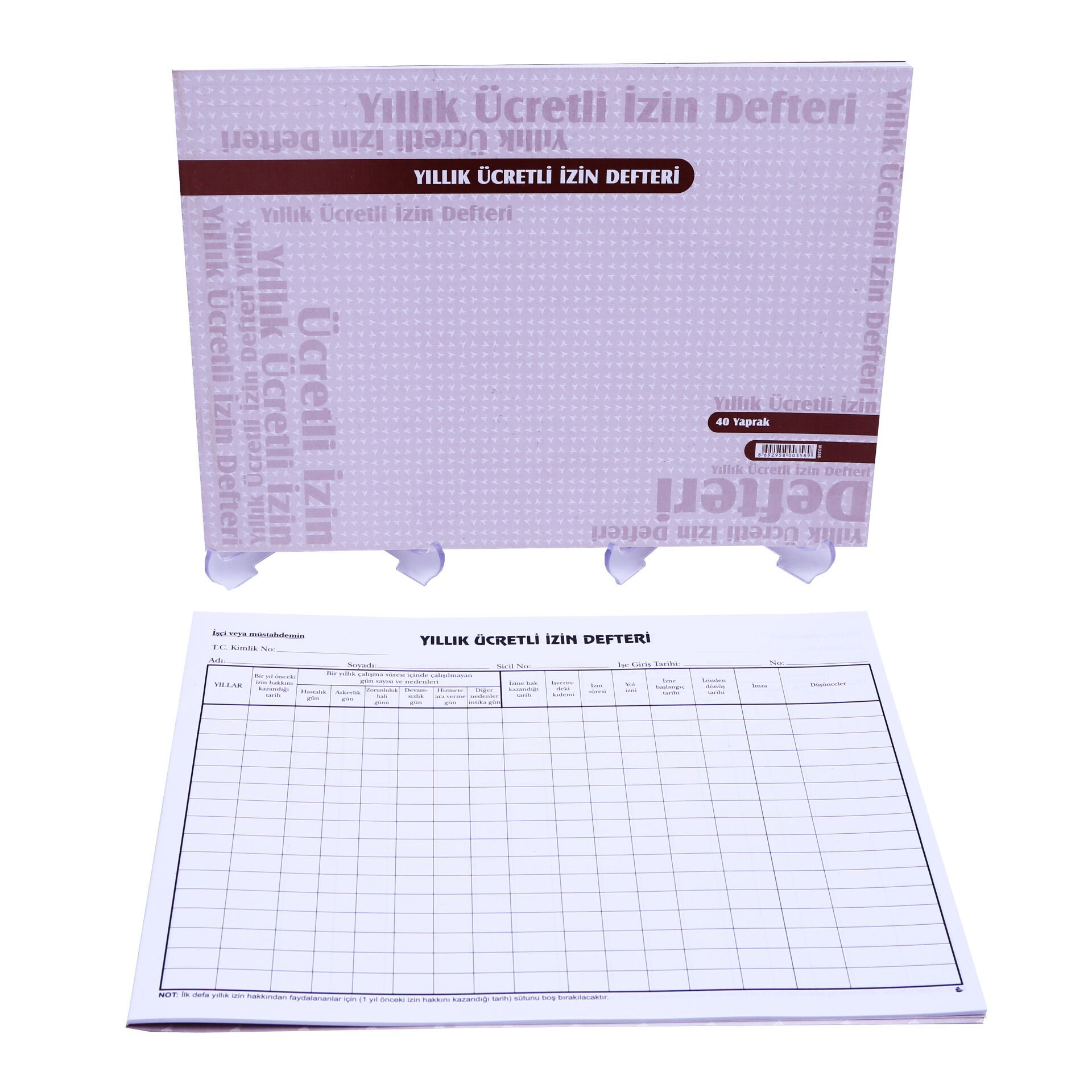 Özkan Yıllık Ücretli İzin Defteri 40 Yaprak BM732 0358