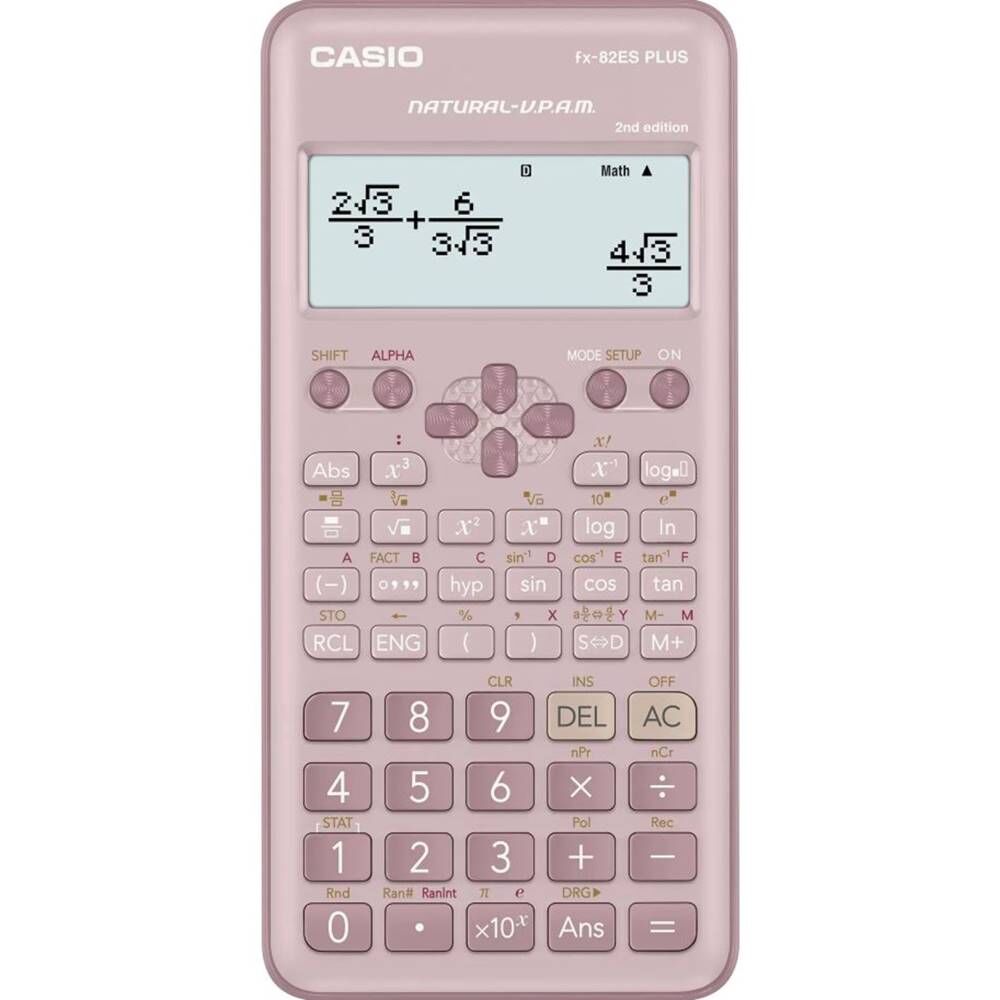 Casıo Hesap Makinesi Bilimsel Fx-82Es-2Pk Plus Pembe (2.Nesil)