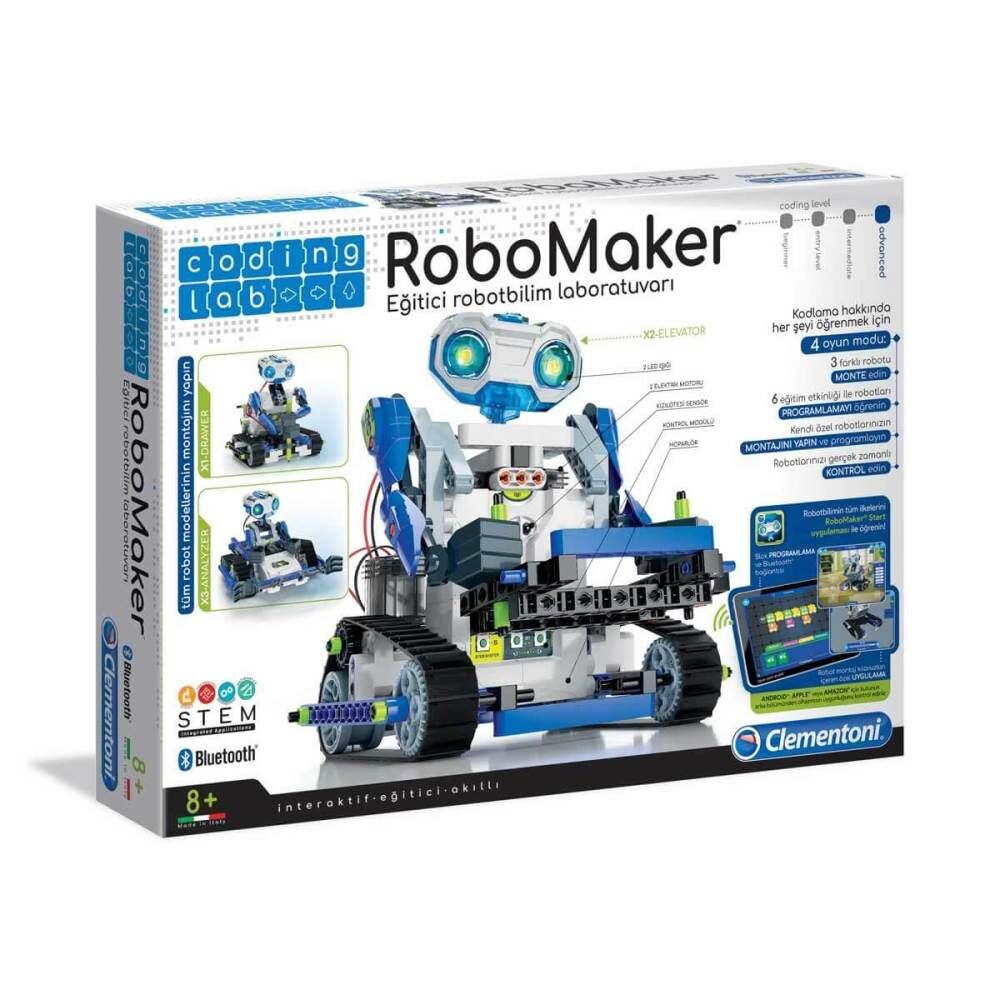 Clementoni Eğitici Robot Bilim Laboratuvarı Robomarker 64442