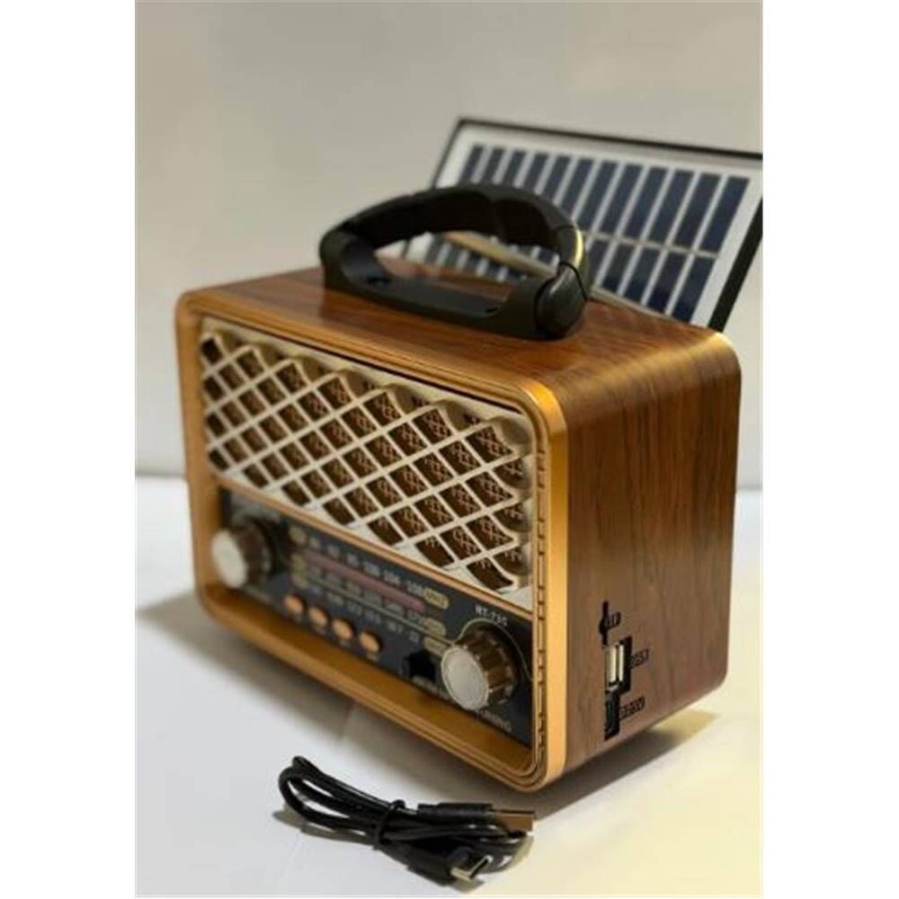 Everton Rt-735 Solar Enerjili Nostajık Radyo Bluetooth usb-fm-radyo